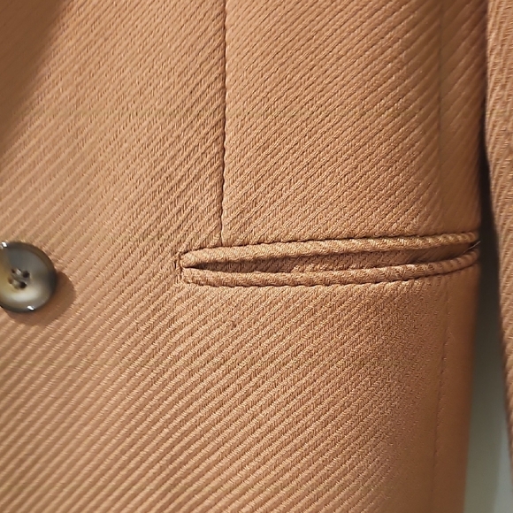 REISS Tan Blazer Wool-Blend Structured - Picture 5 of 7
